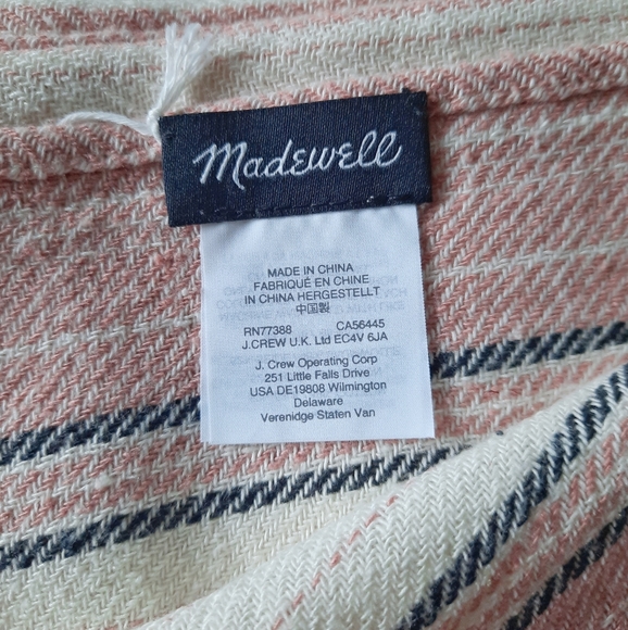 NWT Madewell Maui Stripe Silk Noil Cape Scarf - Picture 9 of 12